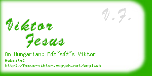 viktor fesus business card